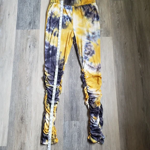 TIE DYE RUCHED LEGGINGS - Picture 7 of 13